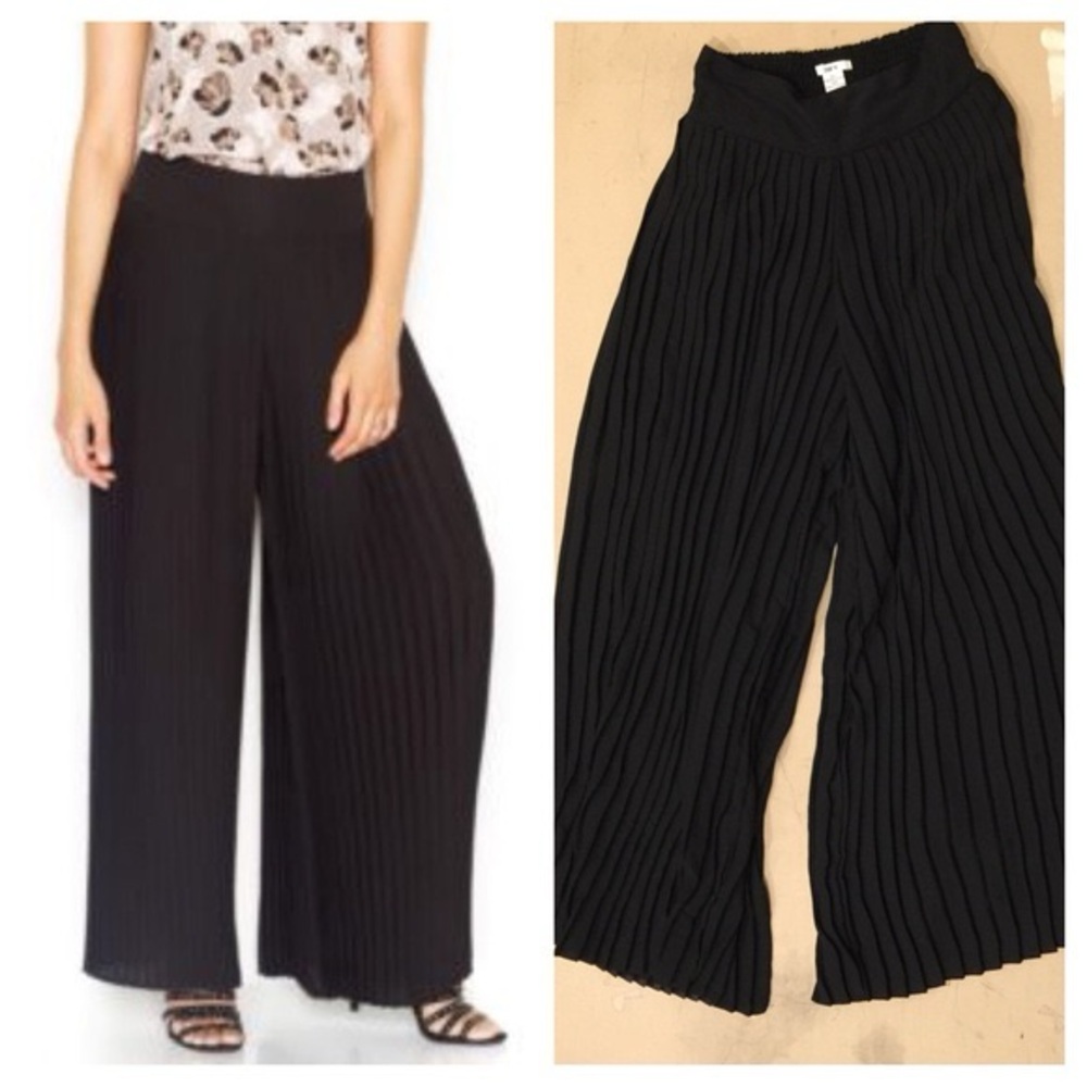 Bar IlI Black Pleated Palazzo Pants Size S